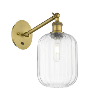 Preston Cylinder - 1 Light - 7 inch - Brushed Brass - Sconce (3442|317-1W-BB-G460-7CL)