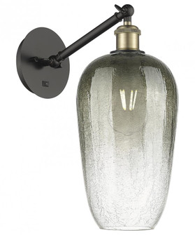 Brookhaven Flute - 1 Light - 7 inch - Black Antique Brass - Sconce (3442|317-1W-BAB-G484-7SL)