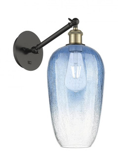 Brookhaven Flute - 1 Light - 7 inch - Black Antique Brass - Sconce (3442|317-1W-BAB-G484-7SB)