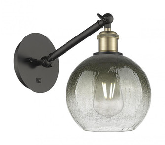 Brookhaven Globe - 1 Light - 8 inch - Black Antique Brass - Sconce (3442|317-1W-BAB-G483-8SL)