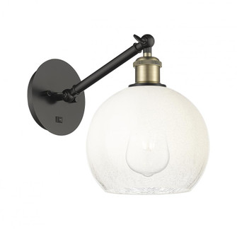 Brookhaven Globe - 1 Light - 8 inch - Black Antique Brass - Sconce (3442|317-1W-BAB-G483-8OP)