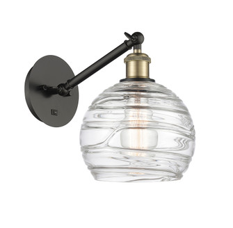 Athens Deco Swirl - 1 Light - 8 inch - Black Antique Brass - Sconce (3442|317-1W-BAB-G1213-8CL)