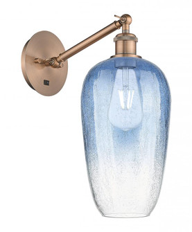 Brookhaven Flute - 1 Light - 7 inch - Antique Copper - Sconce (3442|317-1W-AC-G484-7SB)