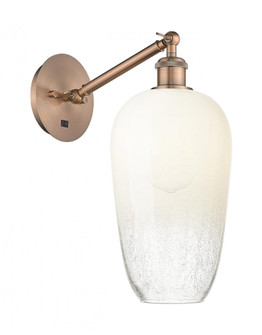 Brookhaven Flute - 1 Light - 7 inch - Antique Copper - Sconce (3442|317-1W-AC-G484-7OP)