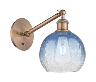 Brookhaven Globe - 1 Light - 8 inch - Antique Copper - Sconce (3442|317-1W-AC-G483-8SB)