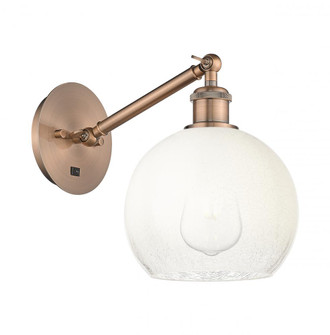 Brookhaven Globe - 1 Light - 8 inch - Antique Copper - Sconce (3442|317-1W-AC-G483-8OP)