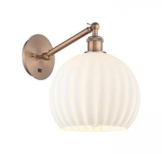 White Venetian - 1 Light - 10 inch - Antique Copper - Sconce (3442|317-1W-AC-G1217-10WV)