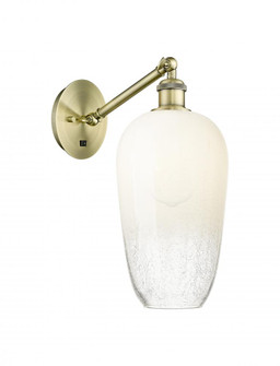 Brookhaven Flute - 1 Light - 7 inch - Antique Brass - Sconce (3442|317-1W-AB-G484-7OP)