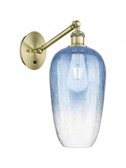 Brookhaven Flute - 1 Light - 7 inch - Antique Brass - Sconce (3442|317-1W-AB-G484-7SB)