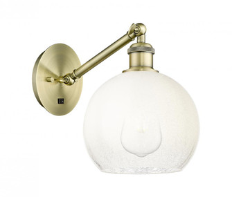 Brookhaven Globe - 1 Light - 8 inch - Antique Brass - Sconce (3442|317-1W-AB-G483-8OP)