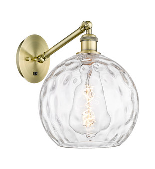 Athens Water Glass - 1 Light - 10 inch - Antique Brass - Adjustable - Sconce (3442|317-1W-AB-G1215-10)