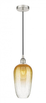 Brookhaven Flute - 1 Light - 7 inch - Polished Nickel - Cord hung - Mini Pendant (3442|616-1P-PN-G484-7AM)