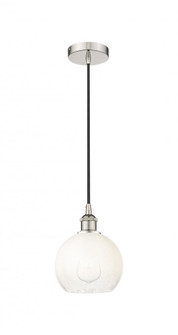 Brookhaven Globe - 1 Light - 8 inch - Polished Nickel - Cord hung - Mini Pendant (3442|616-1P-PN-G483-8OP)