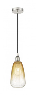 Brookhaven Almond - 1 Light - 6 inch - Polished Nickel - Cord hung - Mini Pendant (3442|616-1P-PN-G480-6AM)