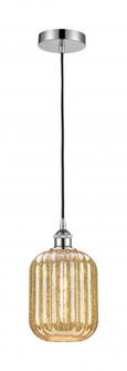 Preston Cylinder - 1 Light - 7 inch - Polished Chrome - Cord hung - Mini Pendant (3442|616-1P-PC-G460-7ME)