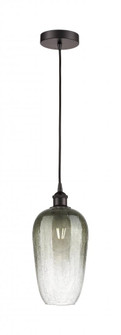 Brookhaven Flute - 1 Light - 7 inch - Oil Rubbed Bronze - Cord hung - Mini Pendant (3442|616-1P-OB-G484-7SL)