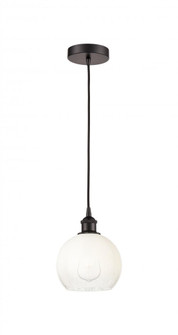 Brookhaven Globe - 1 Light - 8 inch - Oil Rubbed Bronze - Cord hung - Mini Pendant (3442|616-1P-OB-G483-8OP)