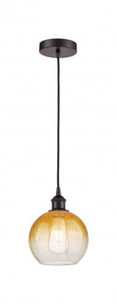 Brookhaven Globe - 1 Light - 8 inch - Oil Rubbed Bronze - Cord hung - Mini Pendant (3442|616-1P-OB-G483-8AM)