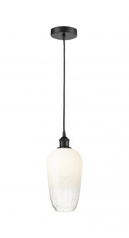 Brookhaven Flute - 1 Light - 7 inch - Matte Black - Cord hung - Mini Pendant (3442|616-1P-BK-G484-7OP)