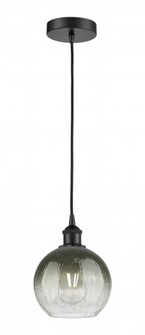 Brookhaven Globe - 1 Light - 8 inch - Matte Black - Cord hung - Mini Pendant (3442|616-1P-BK-G483-8SL)