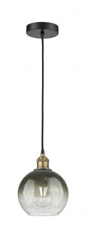 Brookhaven Globe - 1 Light - 8 inch - Black Antique Brass - Cord hung - Mini Pendant (3442|616-1P-BAB-G483-8SL)