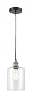Paladin - 1 Light - 7 inch - Black Antique Brass - Cord hung - Mini Pendant (3442|616-1P-BAB-G4424-7)