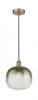 Brookhaven Sphere - 1 Light - 11 inch - Antique Copper - Cord hung - Mini Pendant (3442|616-1P-AC-G481-10SL)