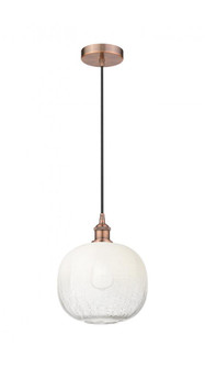 Brookhaven Sphere - 1 Light - 11 inch - Antique Copper - Cord hung - Mini Pendant (3442|616-1P-AC-G481-10OP)