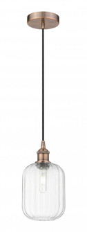 Preston Cylinder - 1 Light - 7 inch - Antique Copper - Cord hung - Mini Pendant (3442|616-1P-AC-G460-7CL)
