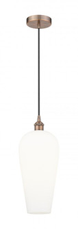 Chelsea - 1 Light - 8 inch - Antique Copper - Cord hung - Mini Pendant (3442|616-1P-AC-G456-8WH)
