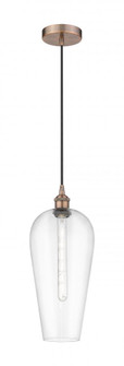 Chelsea - 1 Light - 8 inch - Antique Copper - Cord hung - Mini Pendant (3442|616-1P-AC-G456-8CL)