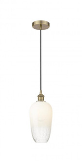 Brookhaven Flute - 1 Light - 7 inch - Antique Brass - Cord hung - Mini Pendant (3442|616-1P-AB-G484-7OP)