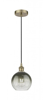 Brookhaven Globe - 1 Light - 8 inch - Antique Brass - Cord hung - Mini Pendant (3442|616-1P-AB-G483-8SL)