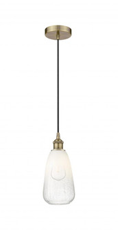 Brookhaven Almond - 1 Light - 6 inch - Antique Brass - Cord hung - Mini Pendant (3442|616-1P-AB-G480-6OP)