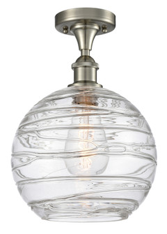 Athens Deco Swirl - 1 Light - 10 inch - Brushed Satin Nickel - Semi-Flush Mount (3442|616-1F-SN-G1213-10CL)