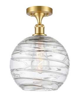 Athens Deco Swirl - 1 Light - 10 inch - Satin Gold - Semi-Flush Mount (3442|616-1F-SG-G1213-10CL)