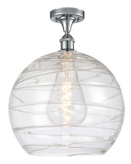 Athens Deco Swirl - 1 Light - 14 inch - Polished Chrome - Semi-Flush Mount (3442|616-1F-PC-G1213-14CL)