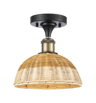 Bristol Natural II - 1 Light - 9 inch - Black Antique Brass - Semi-Flush Mount (3442|616-1F-BAB-NBD2-9-NAT)