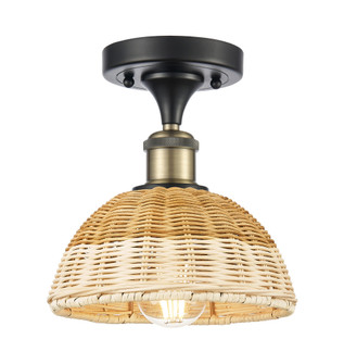 Bristol Natural II - 1 Light - 8 inch - Black Antique Brass - Semi-Flush Mount (3442|616-1F-BAB-NBD2-75-NAT)