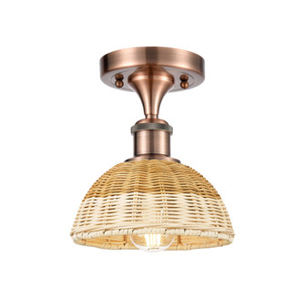 Bristol Natural II - 1 Light - 8 inch - Antique Copper - Semi-Flush Mount (3442|616-1F-AC-NBD2-75-NAT)