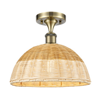Bristol Natural II - 1 Light - 12 inch - Antique Brass - Semi-Flush Mount (3442|616-1F-AB-NBD2-12-NAT)