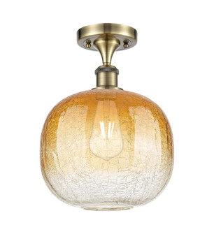 Brookhaven Sphere - 1 Light - 11 inch - Antique Brass - Semi-Flush Mount (3442|616-1F-AB-G481-10AM)