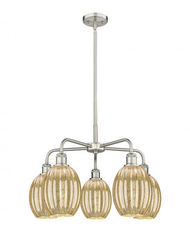 Preston Bulb - 5 Light - 25 inch - Satin Nickel - Stem hung - Chandelier (3442|516-5CR-SN-G459-6ME)