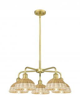 Bristol Natural II - 5 Light - 26 inch - Satin Gold - Stem hung - Chandelier (3442|516-5CR-SG-NBD2-75-NAT)