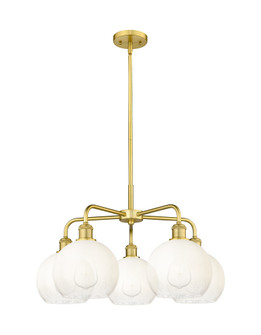 Brookhaven Globe - 5 Light - 26 inch - Satin Gold - Stem hung - Chandelier (3442|516-5CR-SG-G483-8OP)