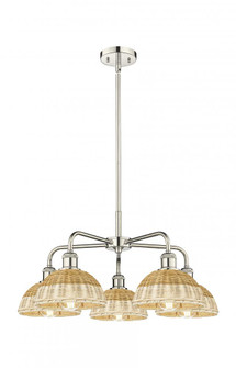 Bristol Natural II - 5 Light - 26 inch - Polished Nickel - Stem hung - Chandelier (3442|516-5CR-PN-NBD2-75-NAT)