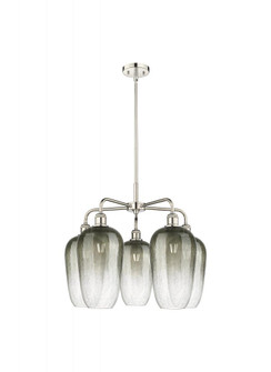 Brookhaven Flute - 5 Light - 26 inch - Polished Nickel - Stem hung - Chandelier (3442|516-5CR-PN-G484-7SL)