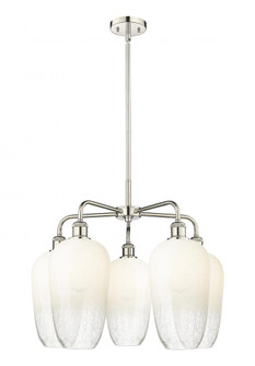 Brookhaven Flute - 5 Light - 26 inch - Polished Nickel - Stem hung - Chandelier (3442|516-5CR-PN-G484-7OP)