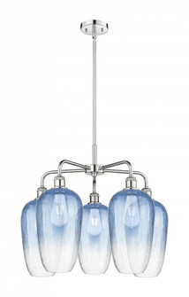 Brookhaven Flute - 5 Light - 26 inch - Polished Chrome - Stem hung - Chandelier (3442|516-5CR-PC-G484-7SB)