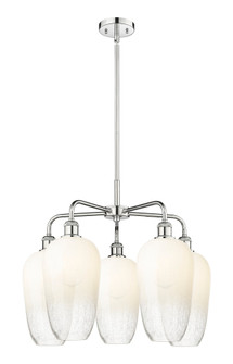 Brookhaven Flute - 5 Light - 26 inch - Polished Chrome - Stem hung - Chandelier (3442|516-5CR-PC-G484-7OP)